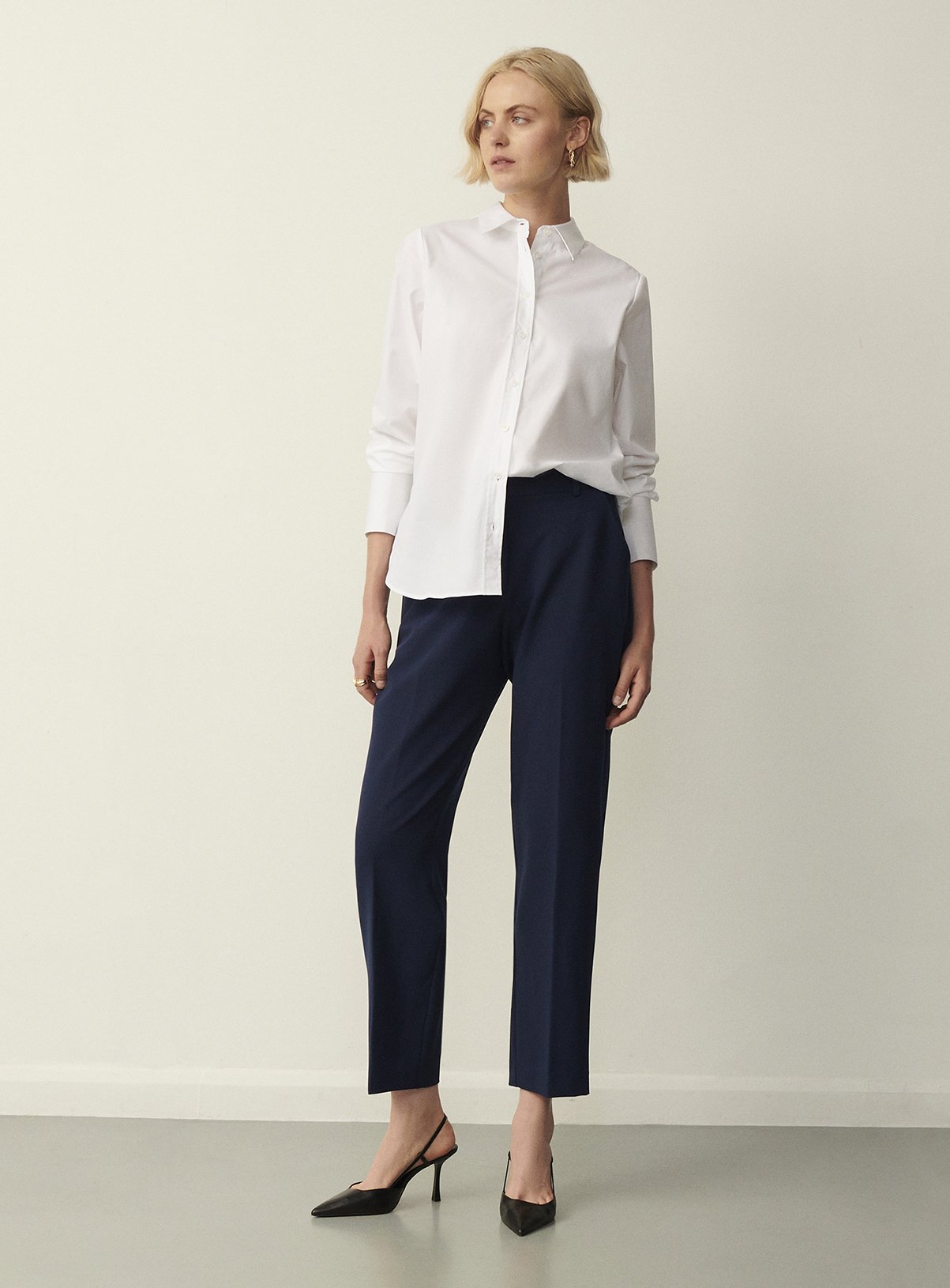 Navy FINERY Co-ord Harper Trouser