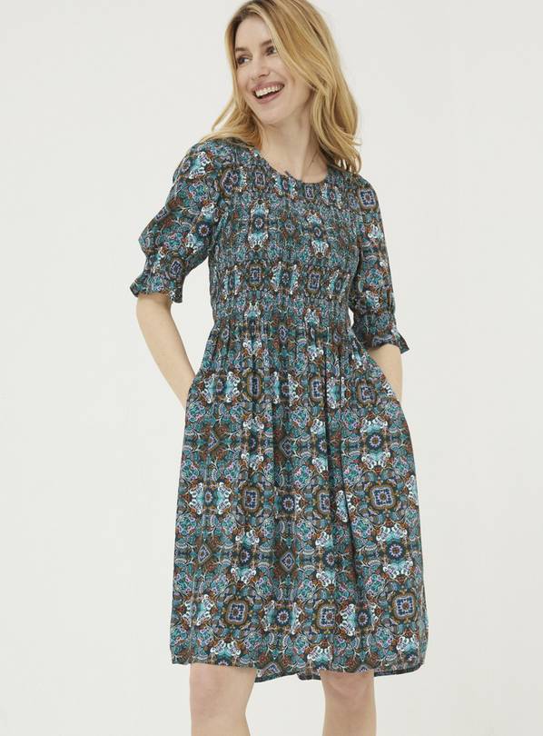 FATFACE Pacey Mirrored Floral Dress 12