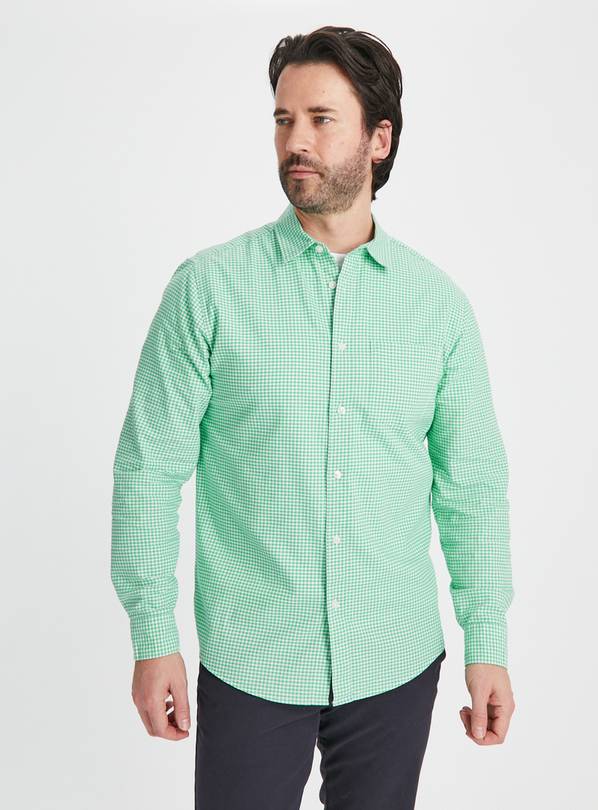Green Gingham Oxford Shirt  XXXL
