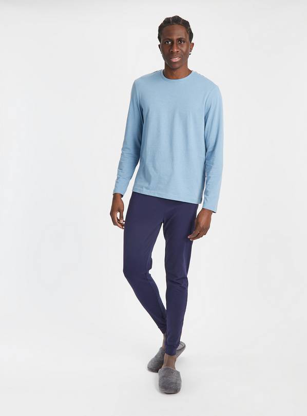 Buy Blue Marl Long Sleeve Pyjamas XL, Pyjamas