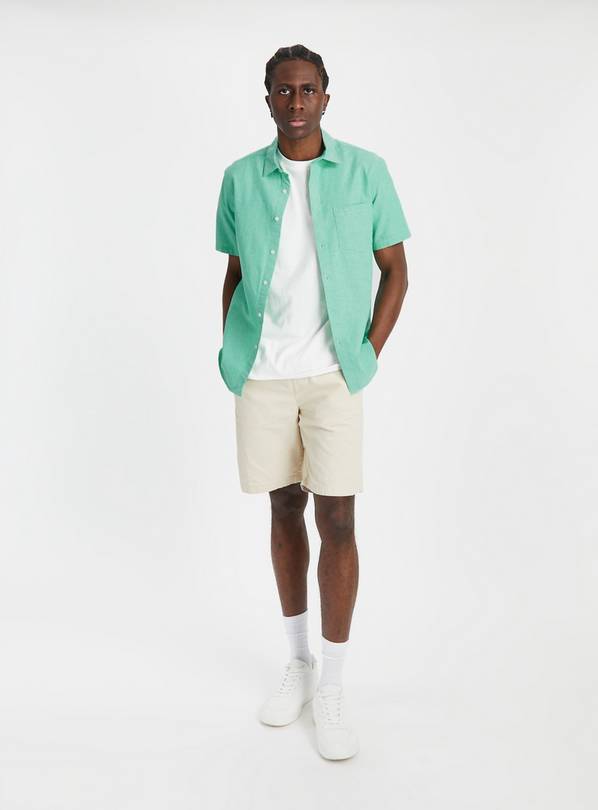 H and m green on sale shorts