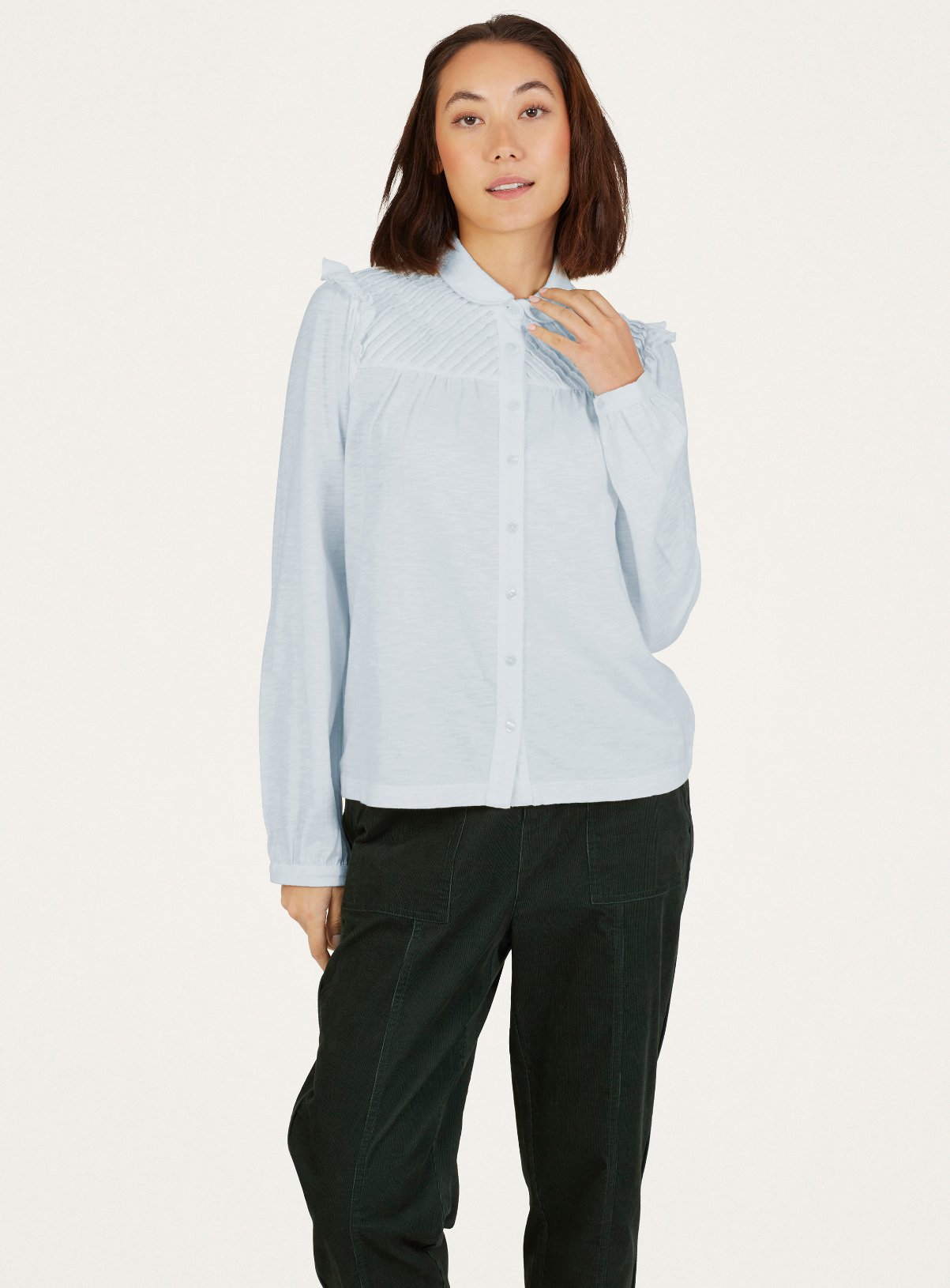 Buy THOUGHT Beca Fairtrade Organic Cotton Pin Tuck Shirt 6 | Shirts | Argos