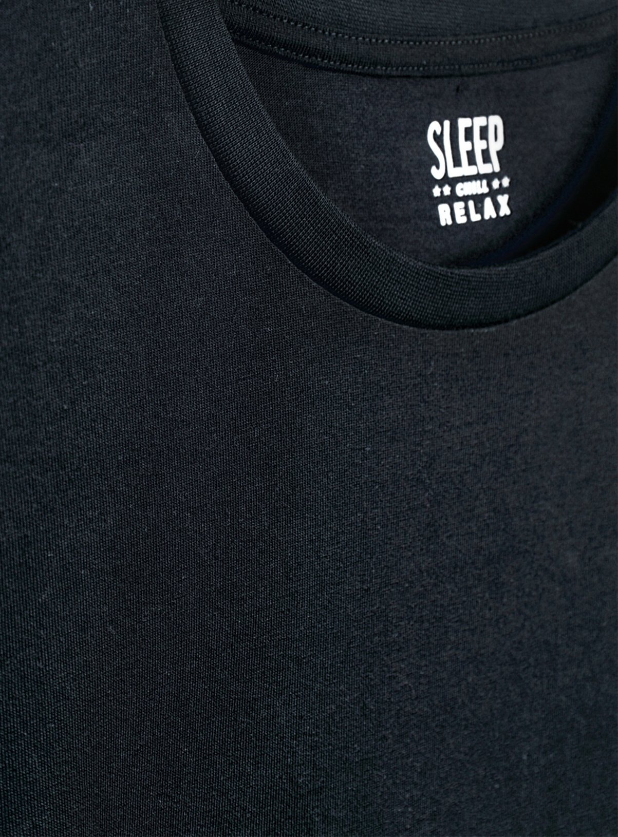 Charcoal Marl & Black Pyjama Top 2 Pack M - Image 4 thumbnail