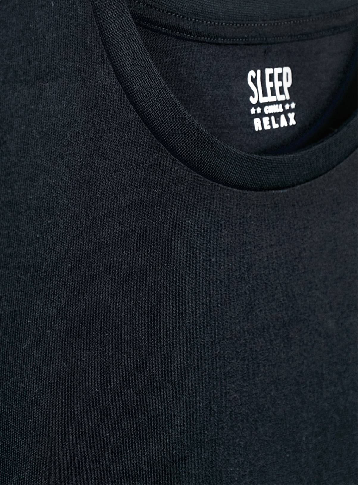 Charcoal Marl & Black Pyjama Top 2 Pack M - Image 4