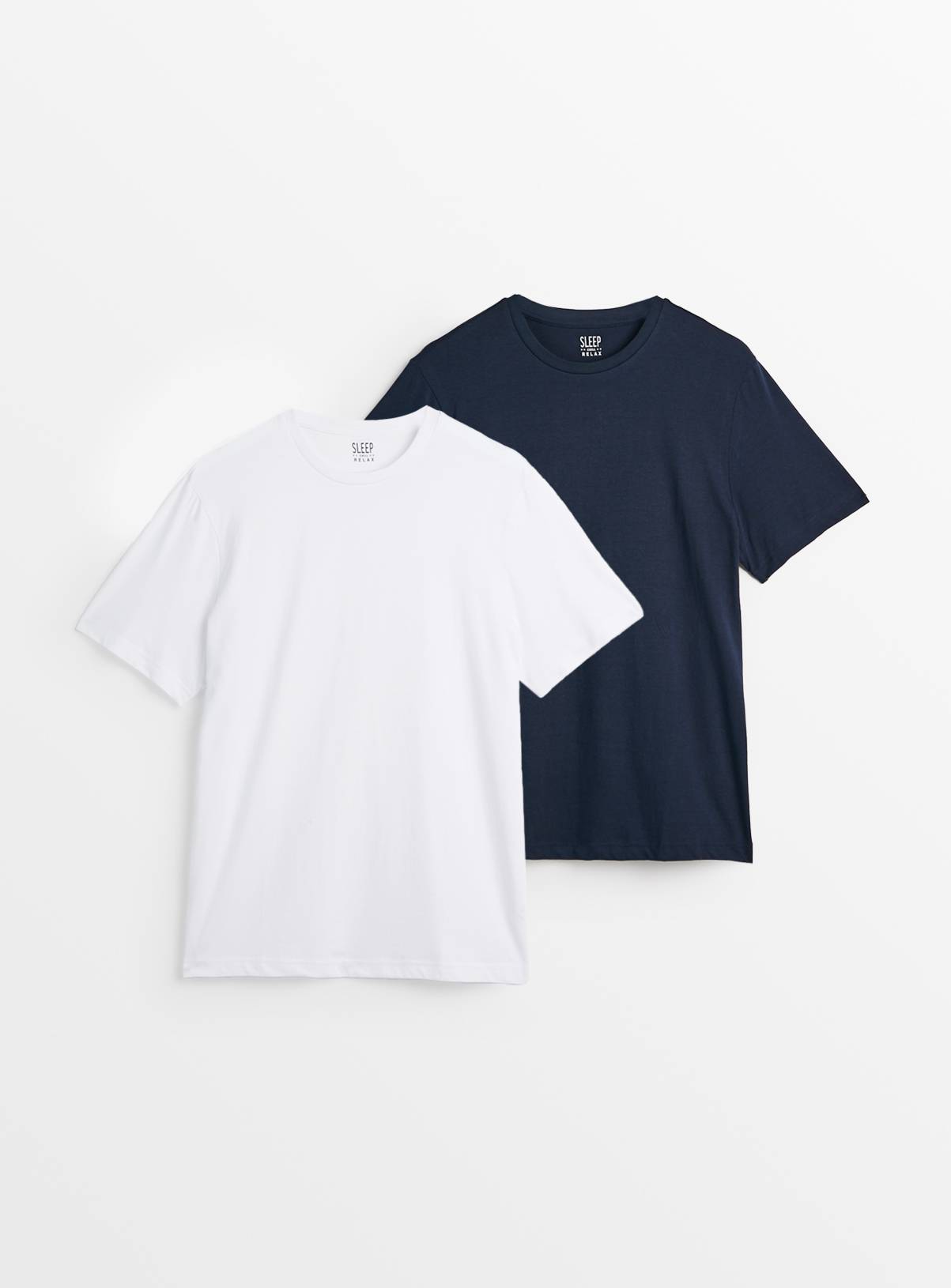 Navy & White Pyjama Top 2 Pack XL - Image 1