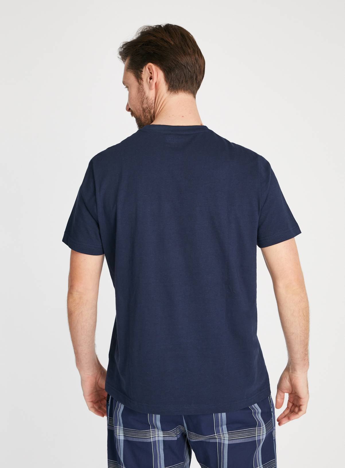Navy & White Pyjama Top 2 Pack XL - Image 5