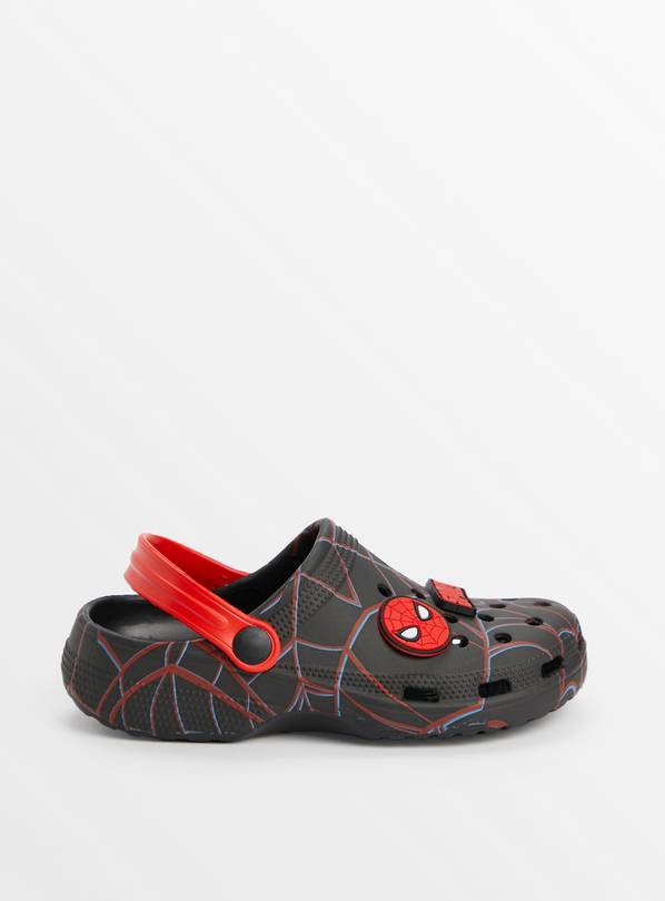 Marvel Spider-Man Black Clogs 6-7 Infant