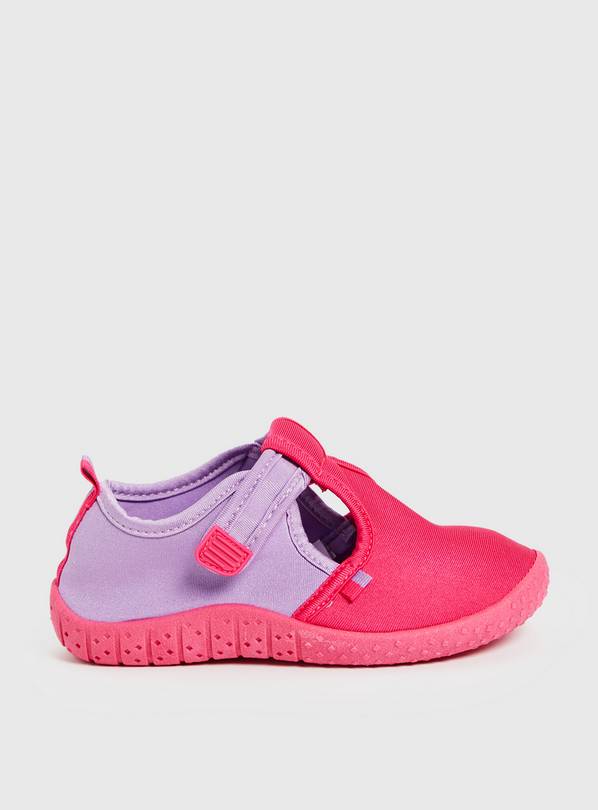 Pink Colour Block Swim Shoes 8 Infant