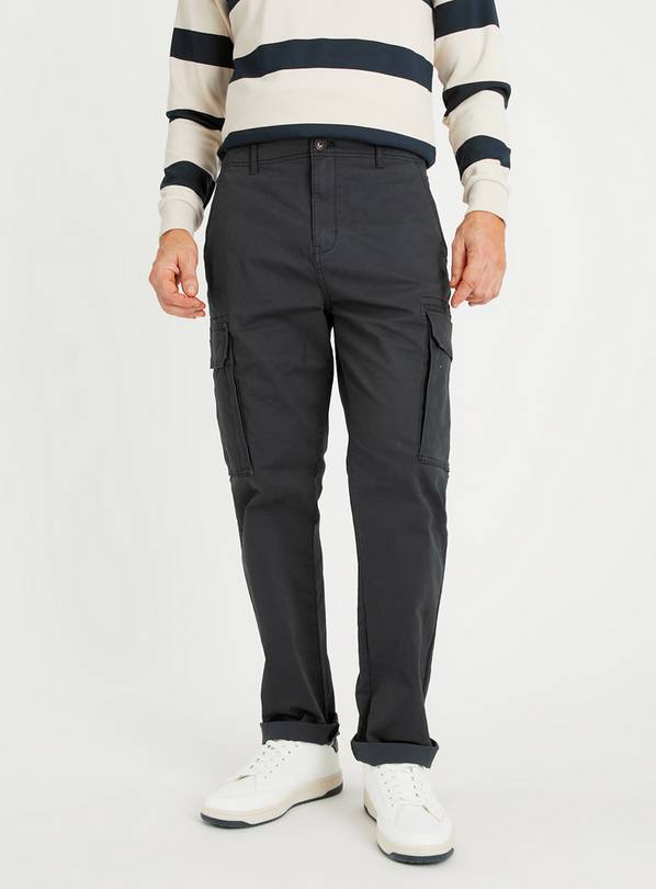 Navy Cargo Trousers 42R