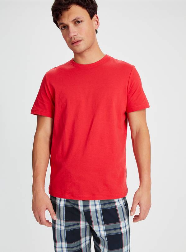 Red check short online pyjamas