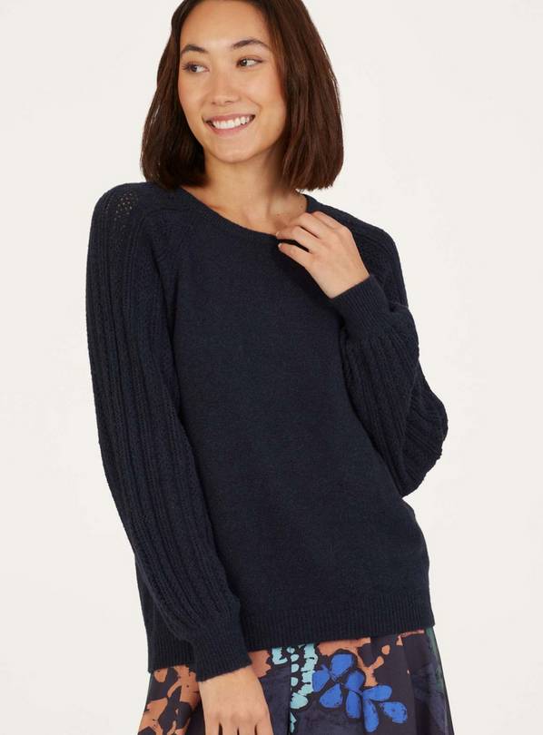 Navy fluffy jumper sale