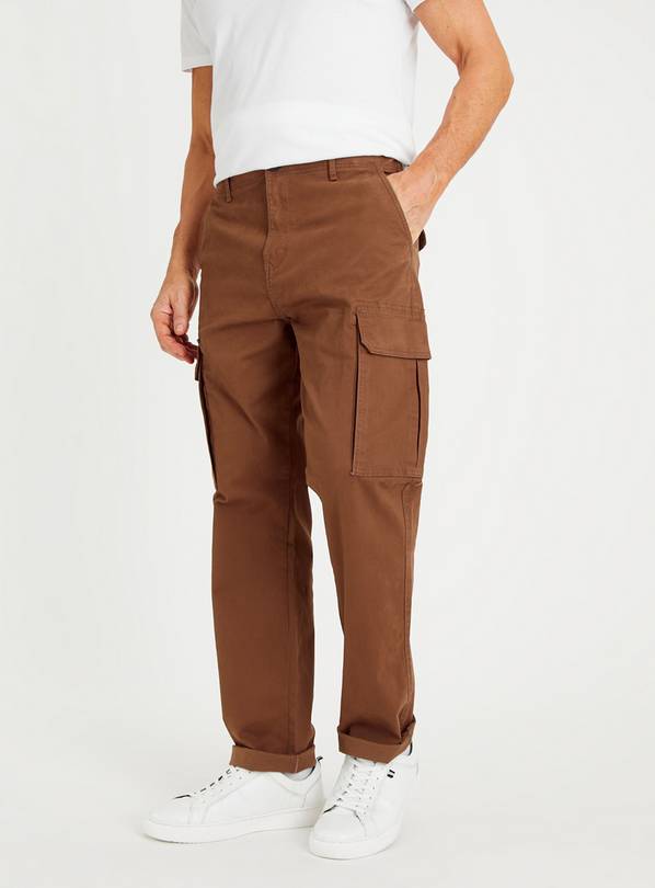 Brown Cargo Trousers 30R
