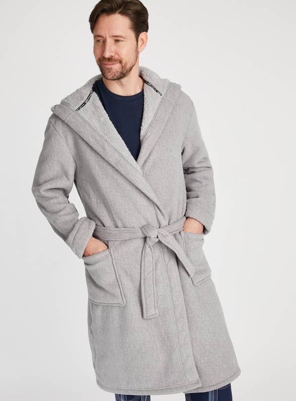 Buy Grey Chevron Dressing Gown M Dressing gowns Tu