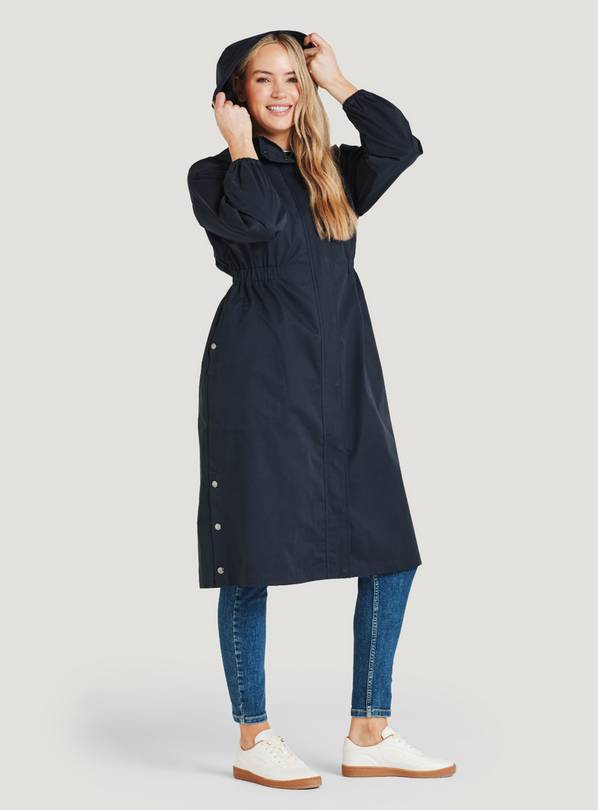 Ladies long waterproof coats with hood online