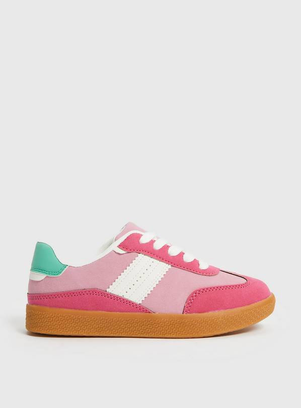 Retro Stripe Pink Trainers 12 Infant