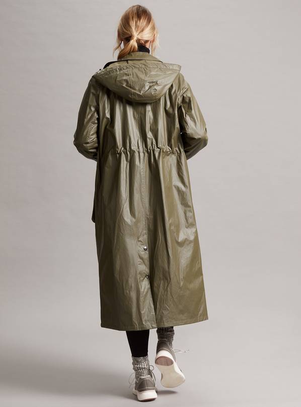 Four seasons long shop waterproof wax coat