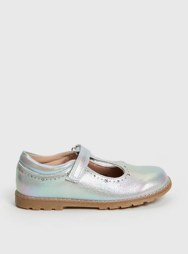 Metallic Silver Cut Out Bumper Shoes  7 Infant