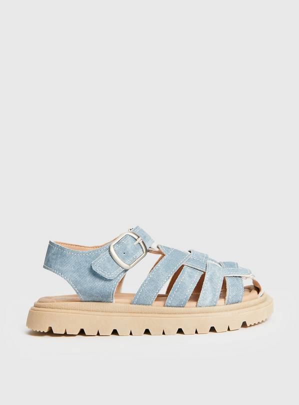 Blue Denim Fisherman Chunky Sandals 6 Infant