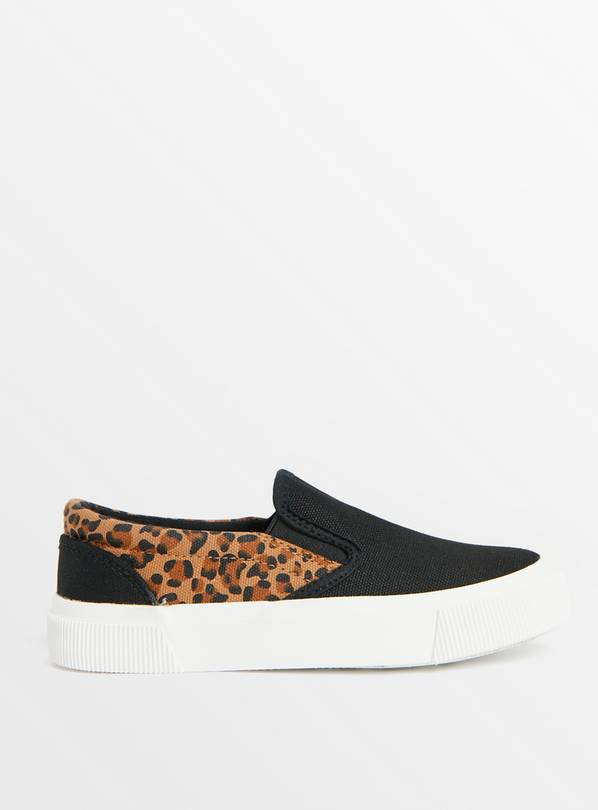 Leopard print slip on hot sale shoes