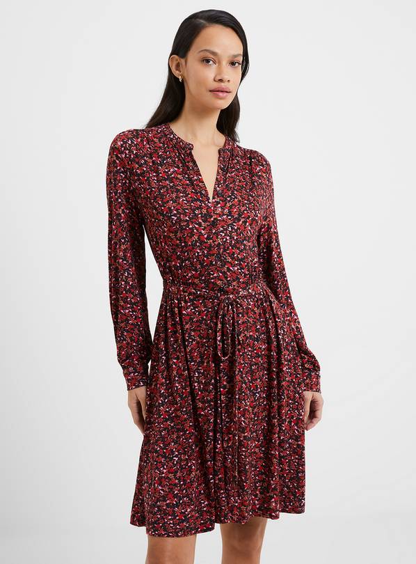 FRENCH CONNECTION Clara Meadow Jersey Shirt Dress L