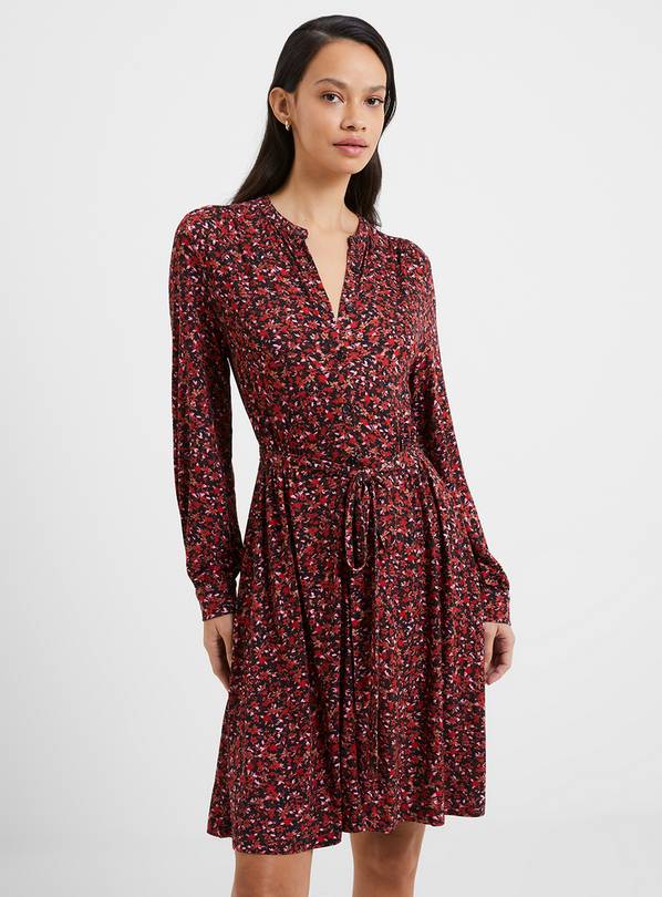 FRENCH CONNECTION Clara Meadow Jersey Shirt Dress M