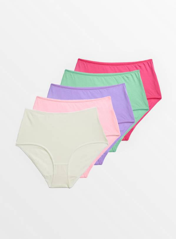 Buy White High Leg Knickers 5 Pack 6, Knickers