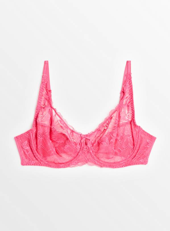 Buy A-GG Pink Floral Lace Post Surgery Front Fastening Bra - 40D | Bras |  Argos