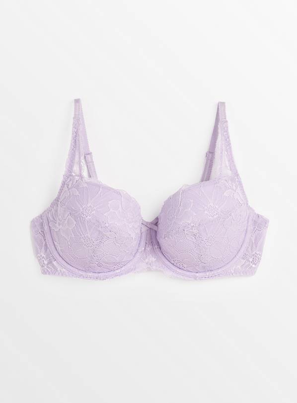 Dressing Floral Lightly Padded Push up Bra in Magenta - For Her