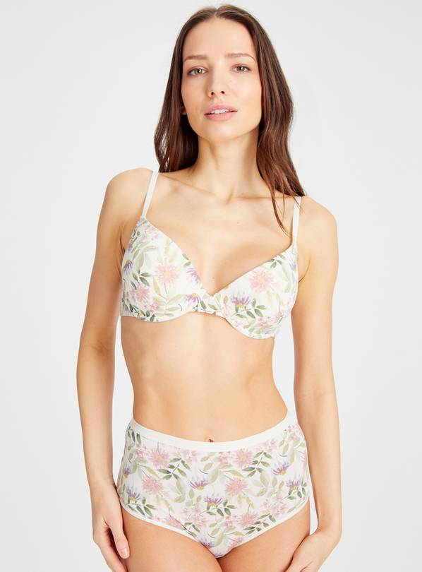 Buy Floral & Nude Plunge T-Shirt Bras 2 Pack 36C, Bras