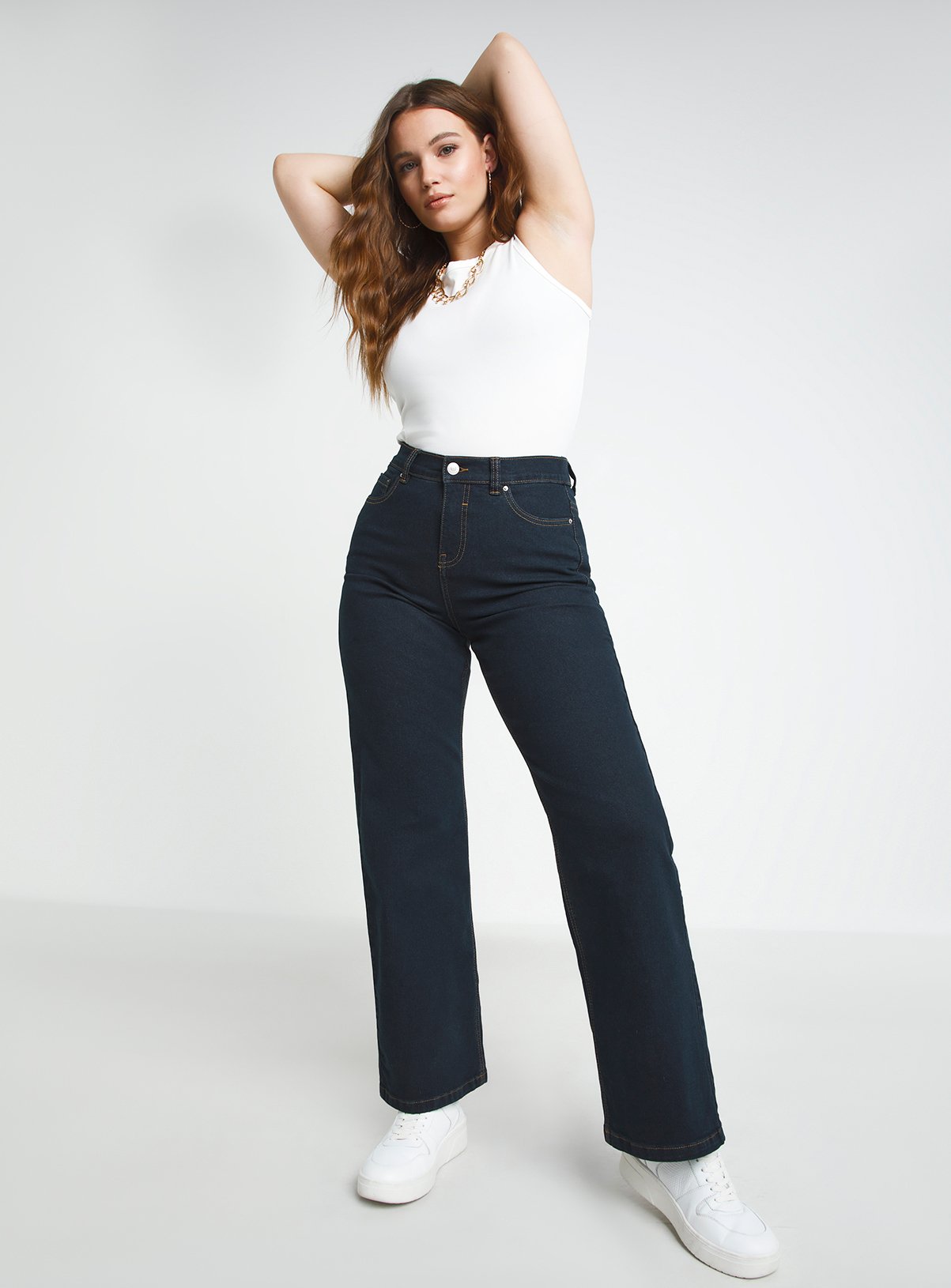 SIMPLY BE 24/7 Indigo Wide Leg Jean 14 - Image 1 thumbnail