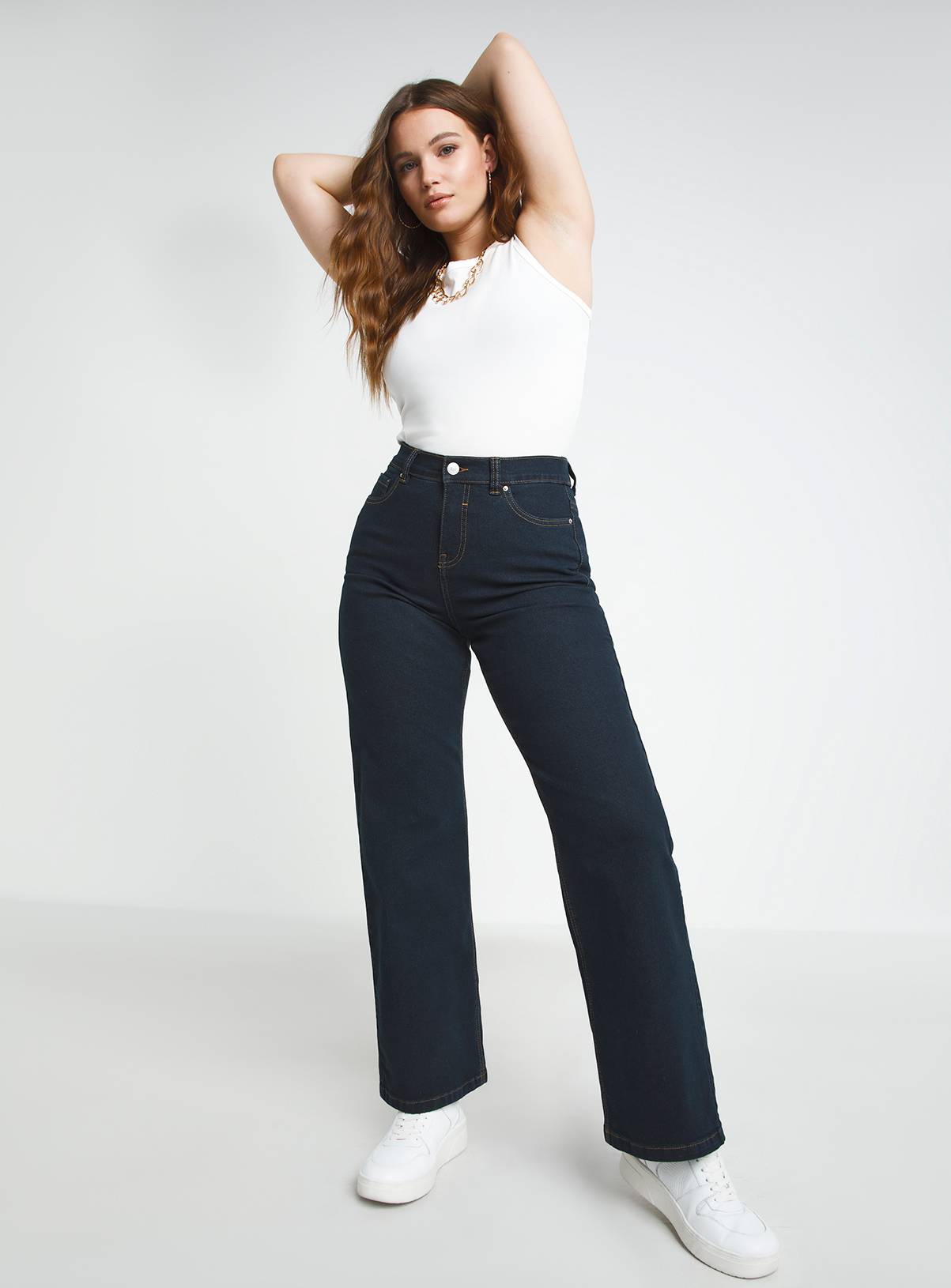 SIMPLY BE 24/7 Indigo Wide Leg Jean 14 - Image 1
