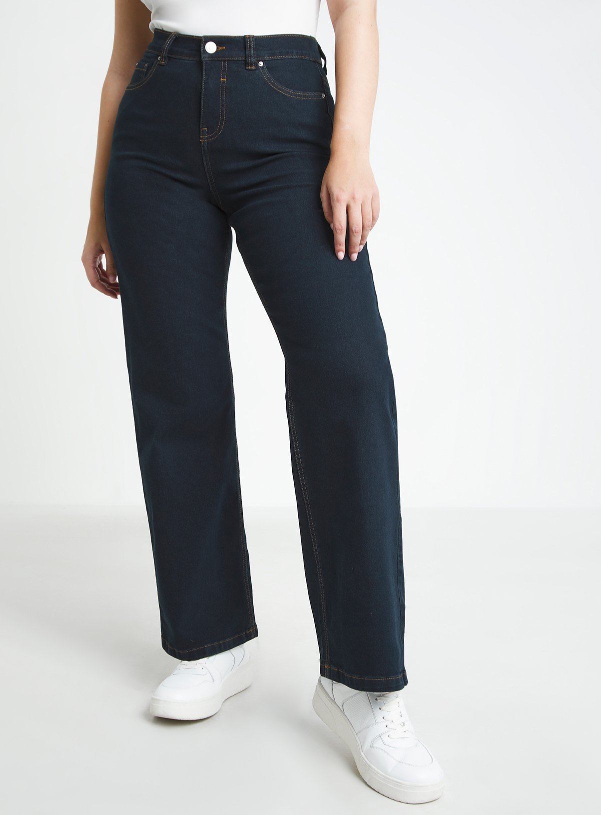 SIMPLY BE 24/7 Indigo Wide Leg Jean 14 - Image 3 thumbnail
