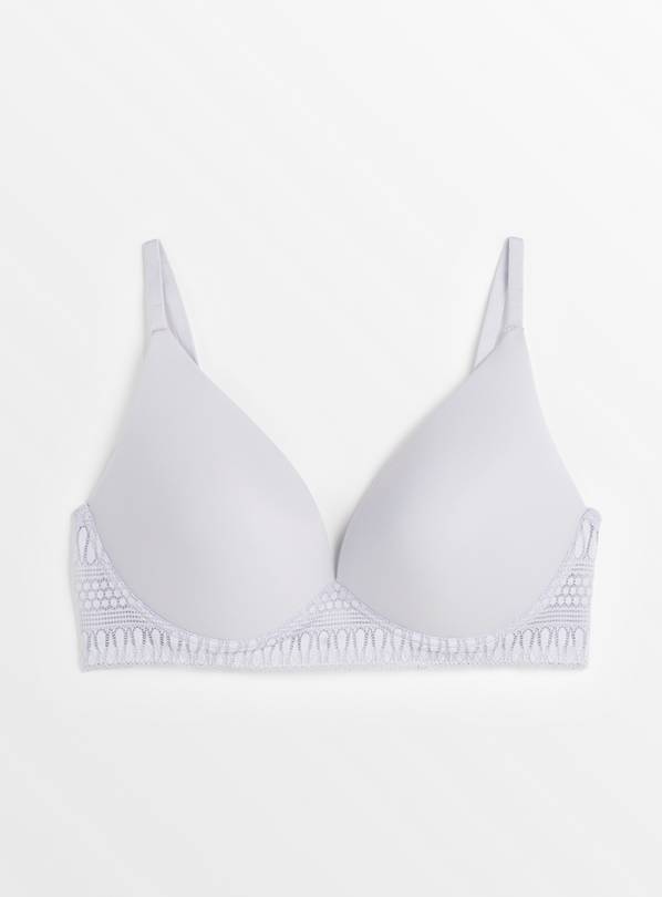 Buy DD-GG White Recycled Lace Comfort Full Cup Bra 32DD, Bras
