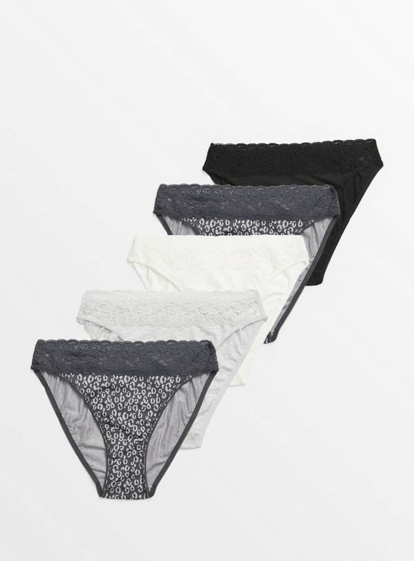 Buy Mono Lace High Leg Knickers 5 Pack 8 Knickers Argos