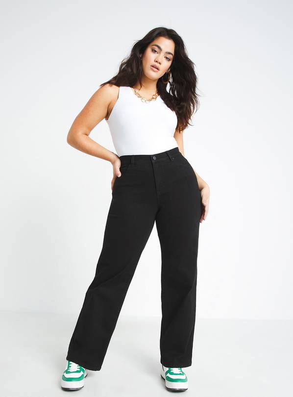 Buy SIMPLY BE 24/7 Black Wide Leg Jean 16 | Jeans | Tu