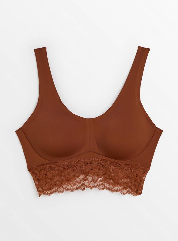 Chocolate Brown Silk Ruffle Bralette – This Belongs To