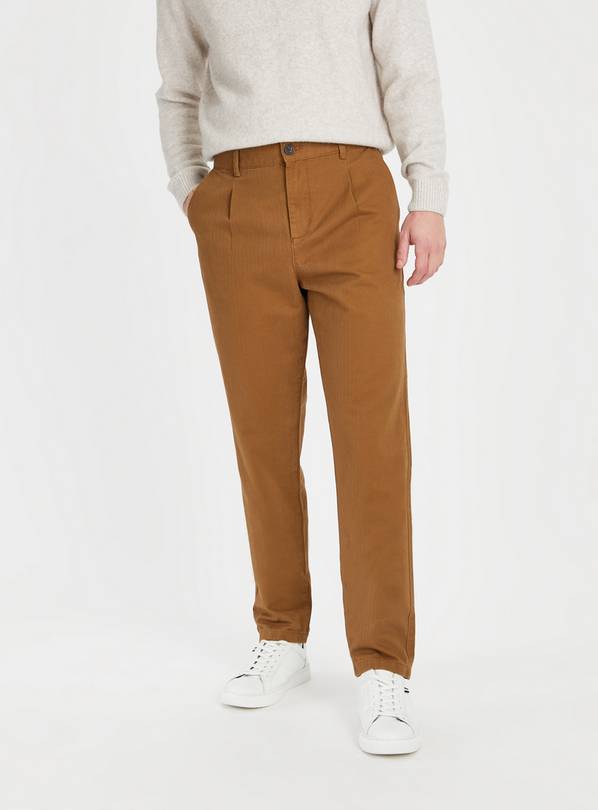 Tan Twill Trousers 30R