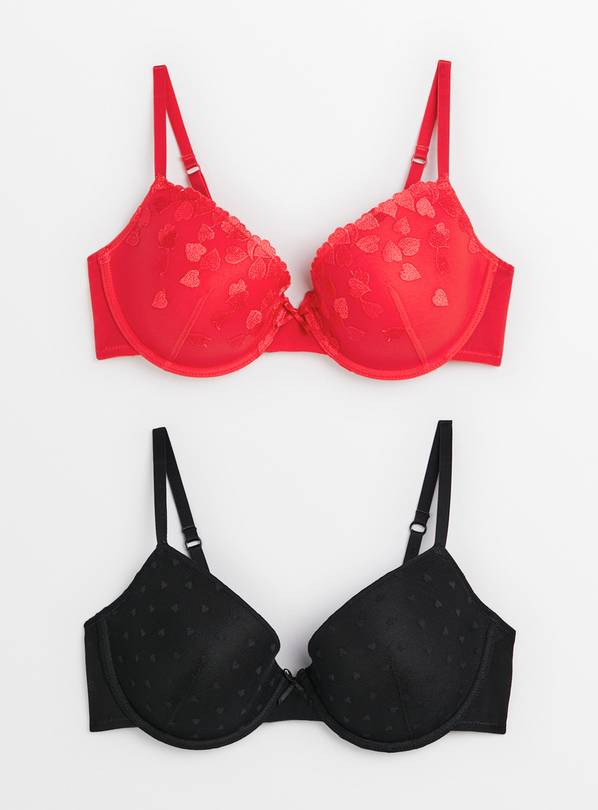 Buy Red Floral Lace Padded Bra 38B, Bras