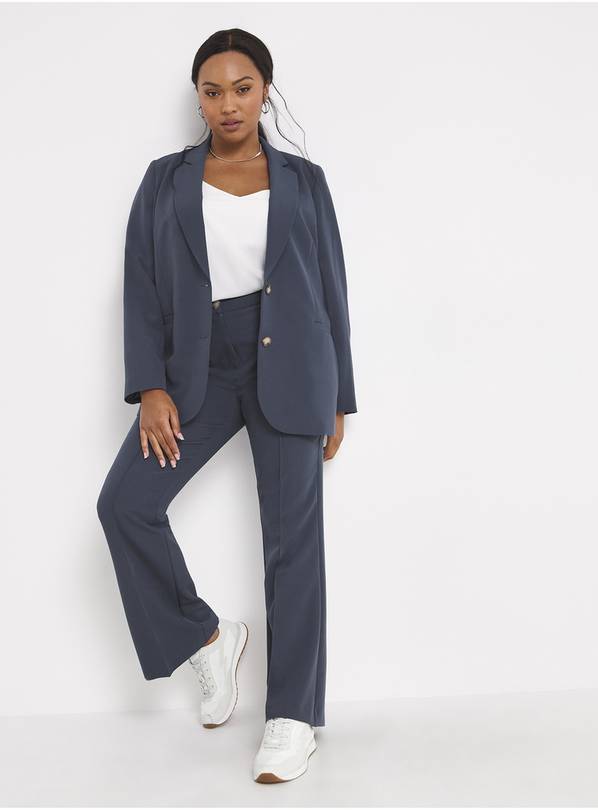 SIMPLY BE Blue Double Breasted Blazer 12