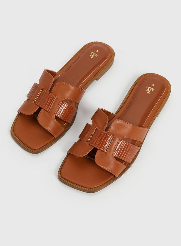 Tan sliders sales