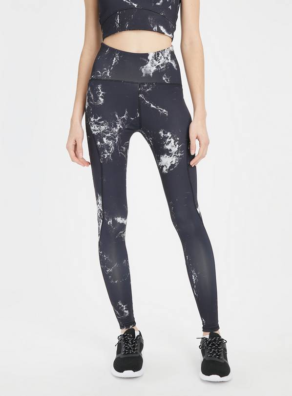 Buy Active Marble Printed Leggings S, Sports leggings