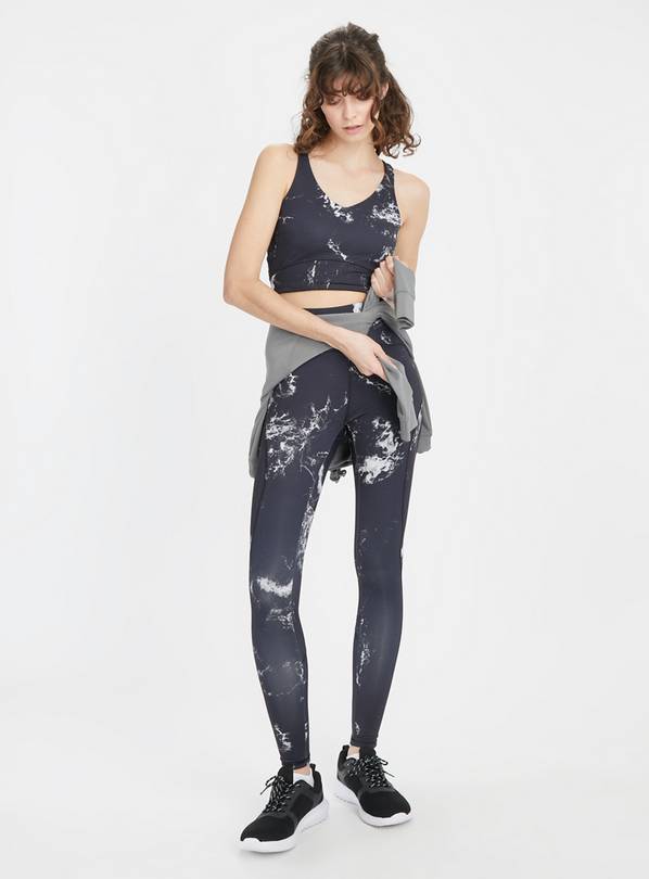 Buy Active Marble Printed Leggings S, Sports leggings