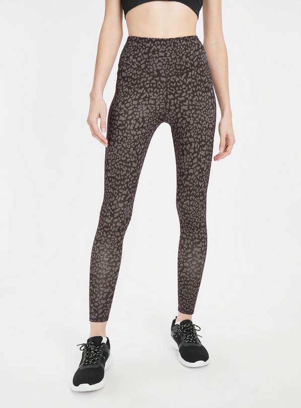 Active Mono Leopard Print Leggings  L