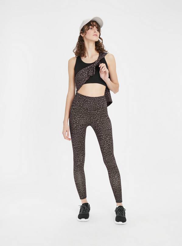 Buy Active Mono Leopard Print Leggings L, Sports leggings