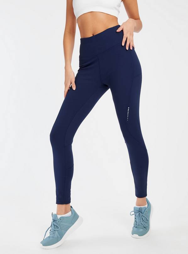 Buy Active Navy Performance Brushed Leggings XL, Sports leggings