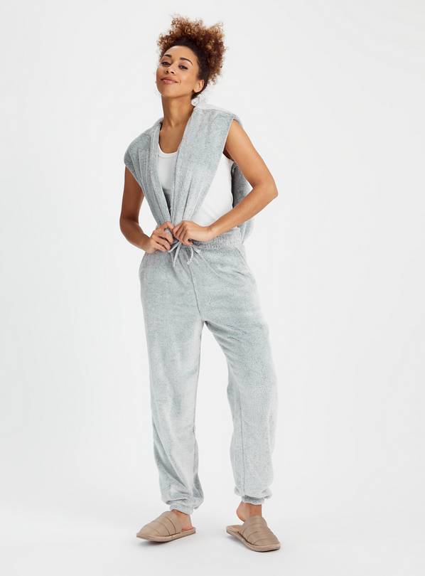 Grey fluffy best sale pyjama bottoms