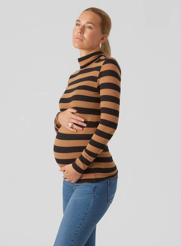 MAMALICIOUS Nellie Long Sleeve Rollneck Maternity Top S