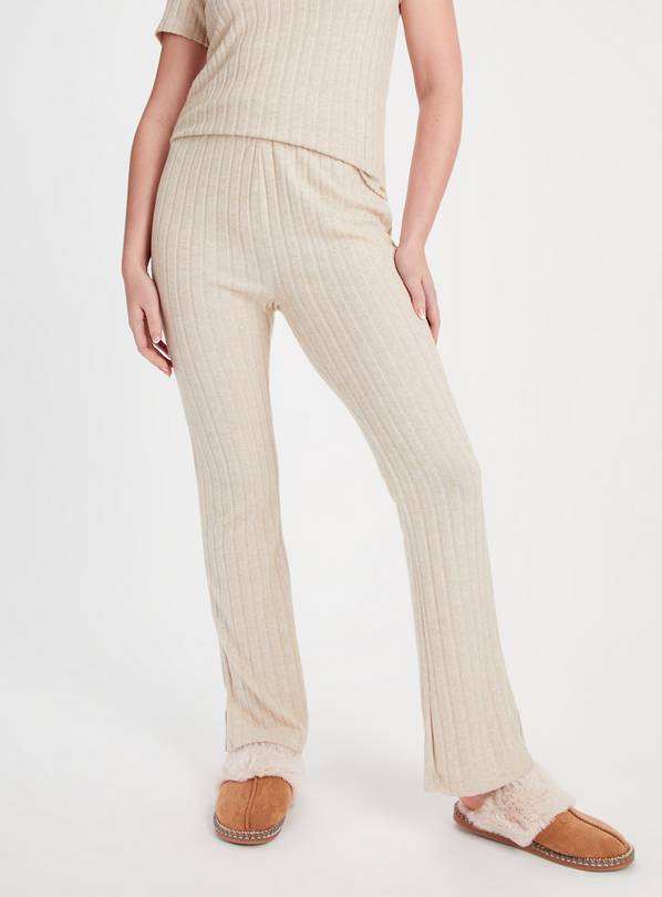 Oatmeal Ribbed Trousers