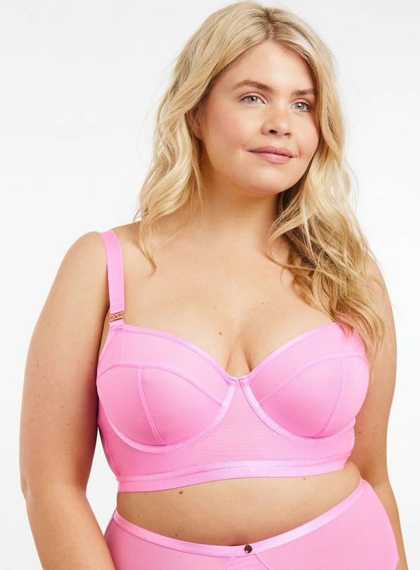 Buy OOLA LINGERIE Mesh Underwired Longline Bra 40D | Bras | Argos