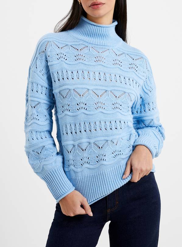 French connection blue outlet jumper